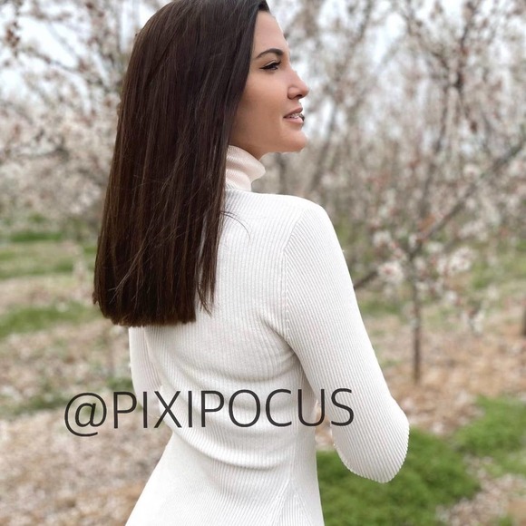 ZARA RIBBED KNIT FLARE DRESS ECRU WHITE - Picture 6 of 12